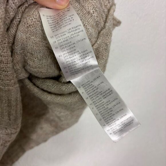 Ischiko Light Brown Wool Blend Pullover Sweater Size 2 - Picture 7 of 7